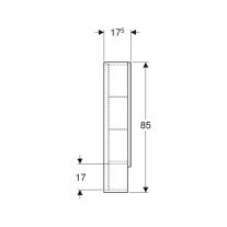 Dulap suspendat cu oglinda, Geberit, Selnova Square, alb lucios, 60 cm